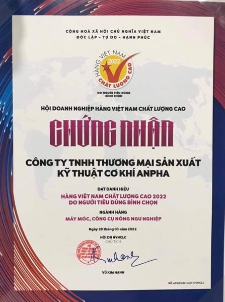 Dây chuyền chiết rót Anpha Tech ISO 9001:2015 Made In Vietnam