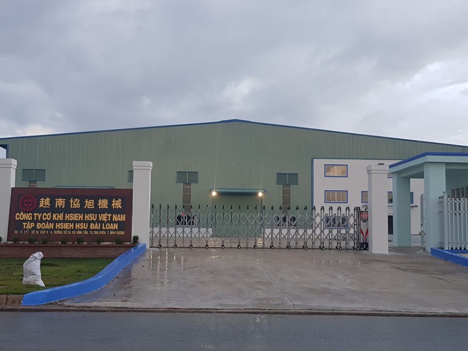 Thành Lập Hsieh Hsu Machinery Việt Nam tại tỉnh Bình Dương