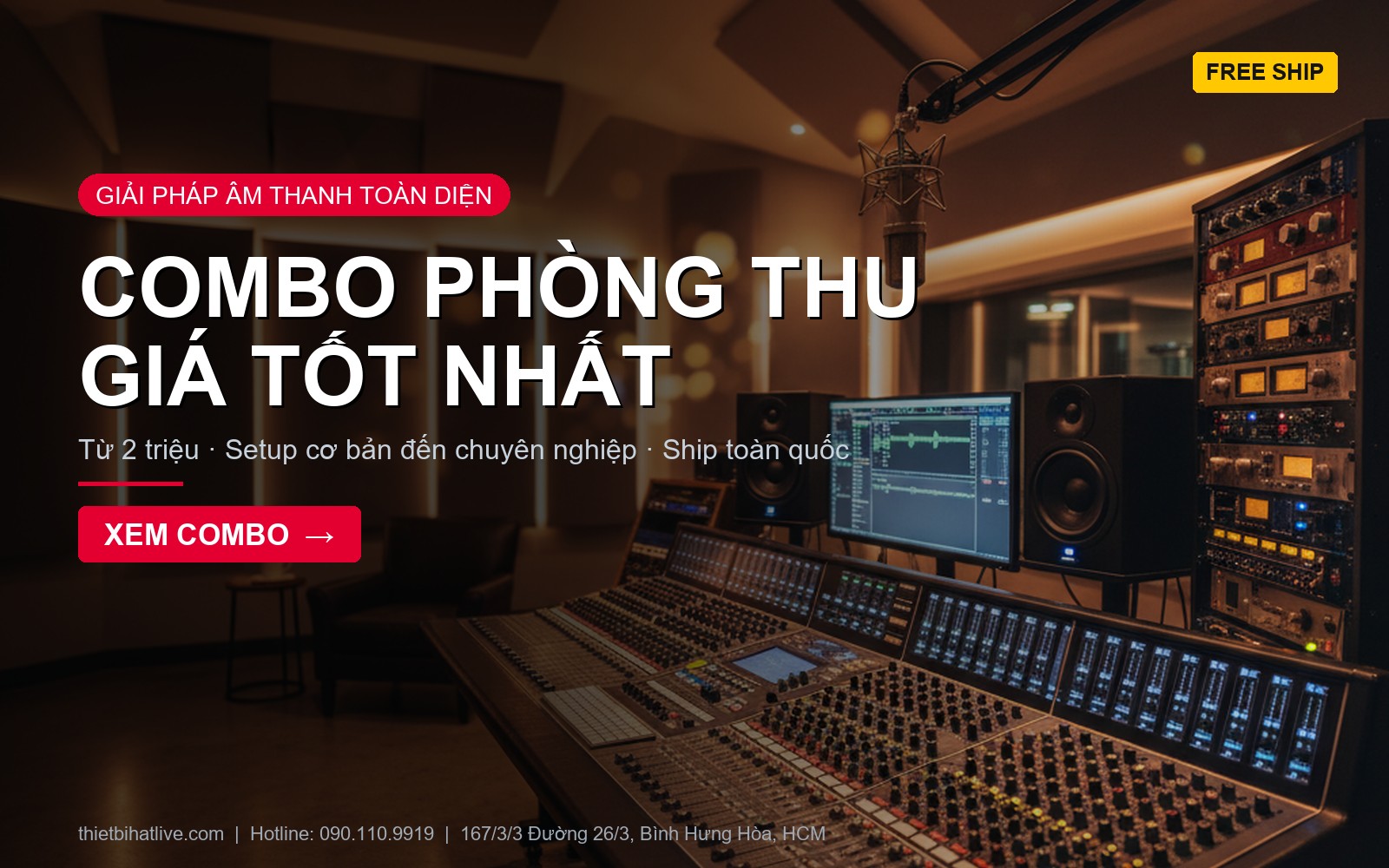 Combo phòng thu giá tốt nhất LP Studio