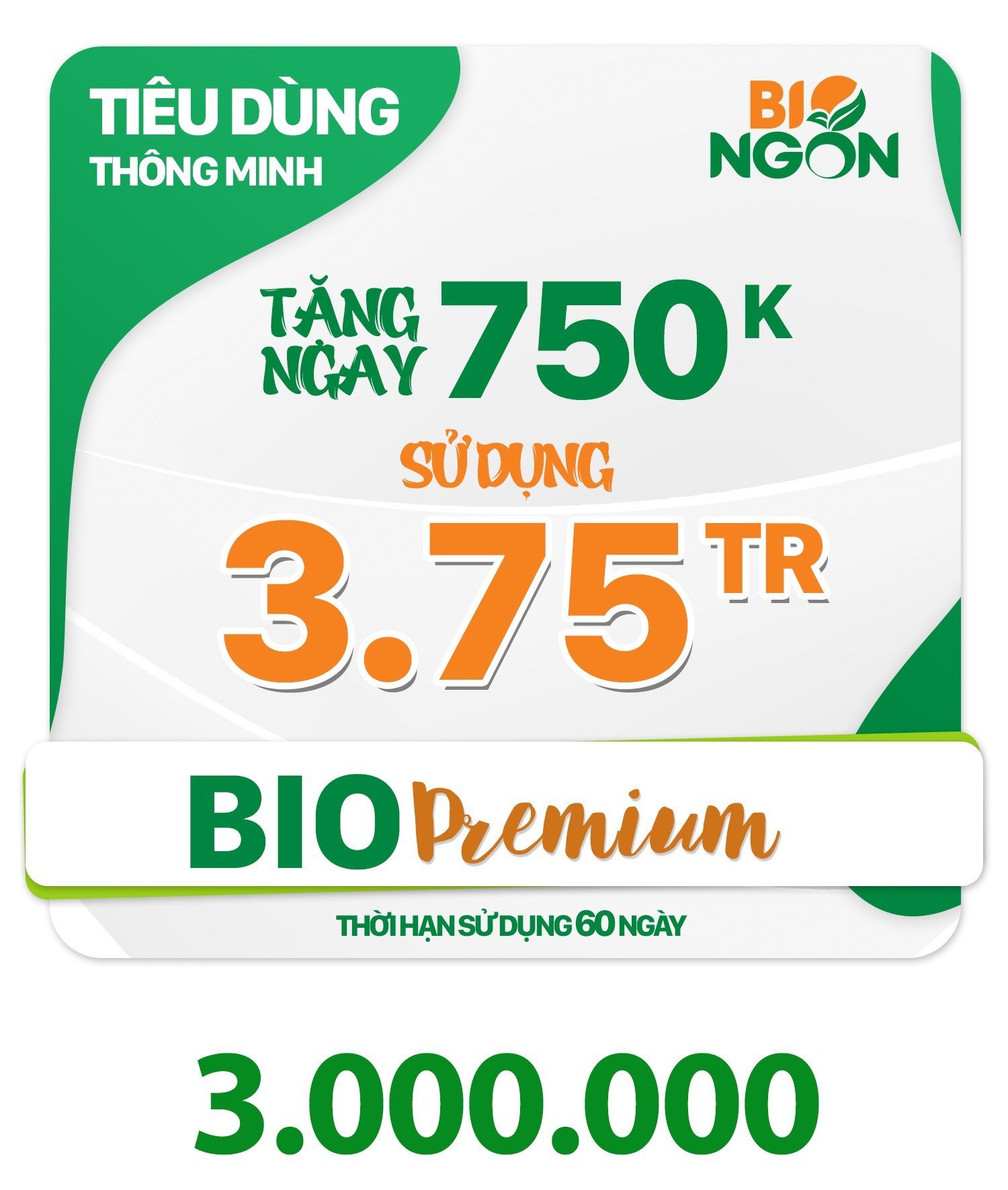 Gói thành viên BioVIP 3000k bio ngon