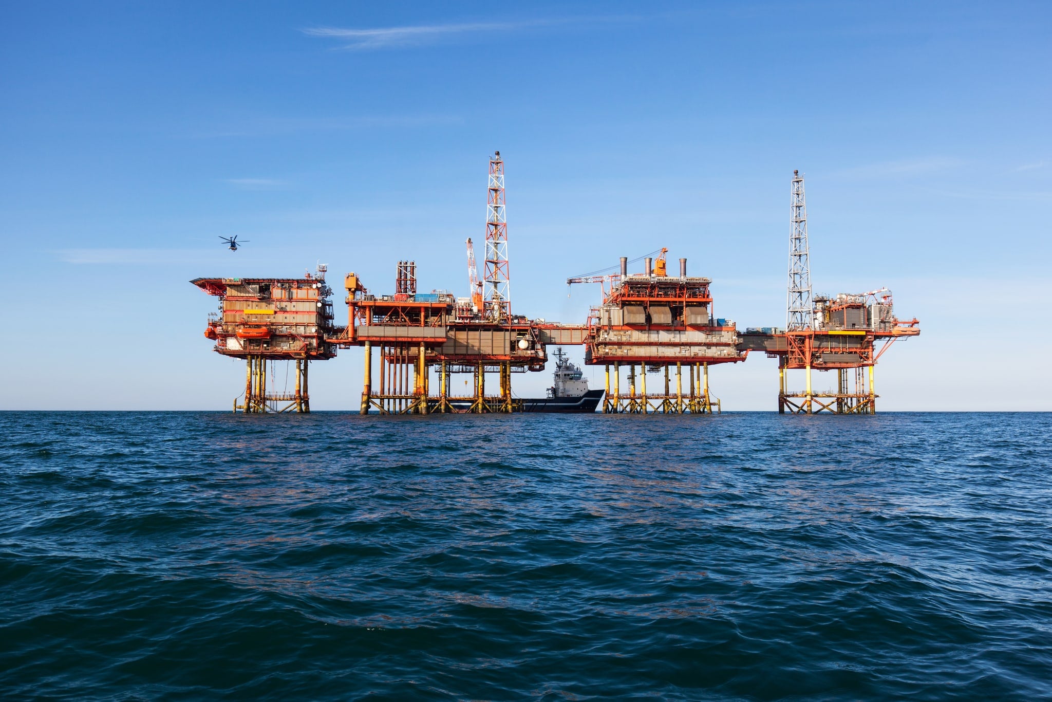 Offshore platforms at sea