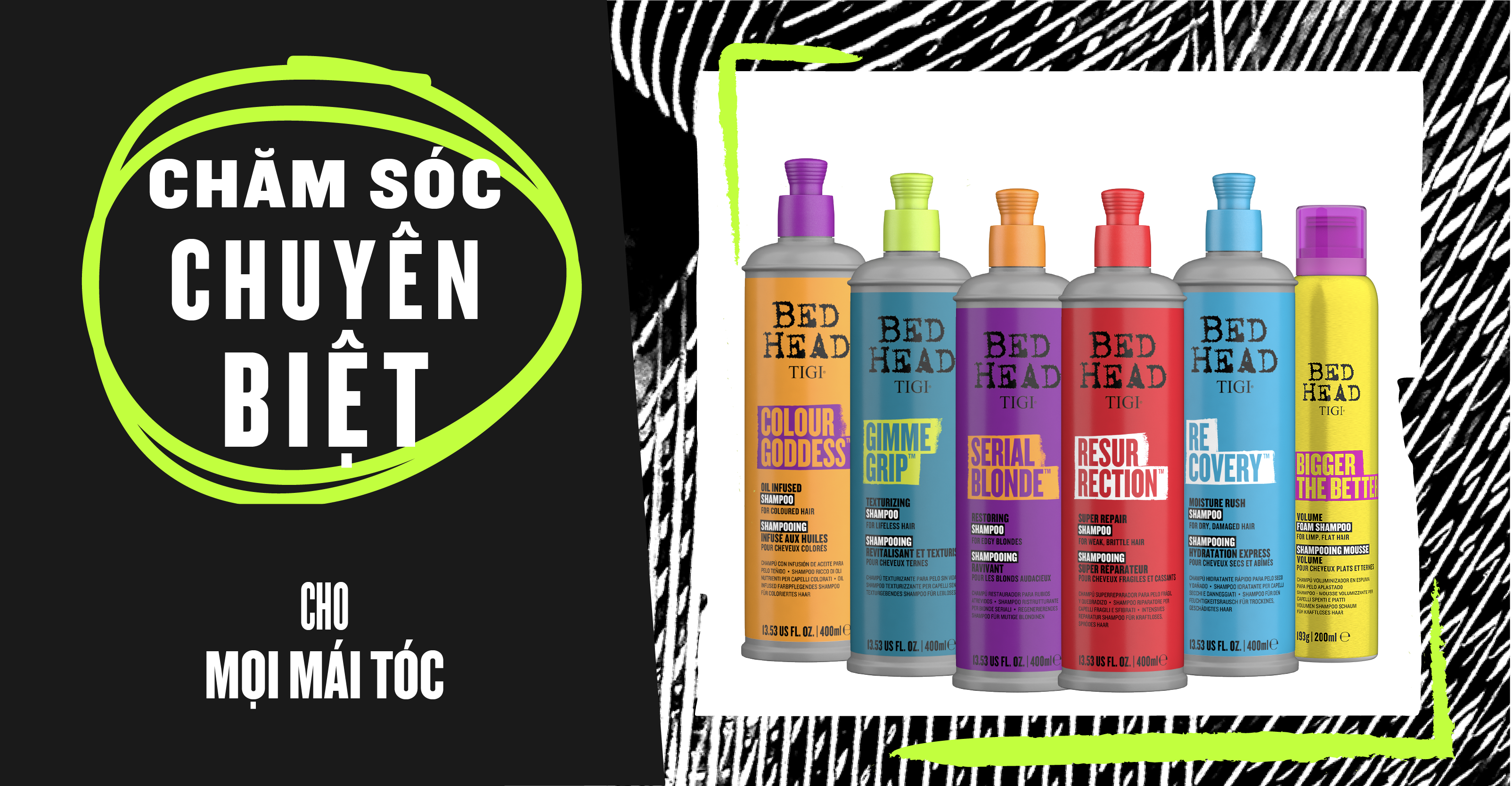 CHĂM SÓC CHO MỌI LOẠI TÓC