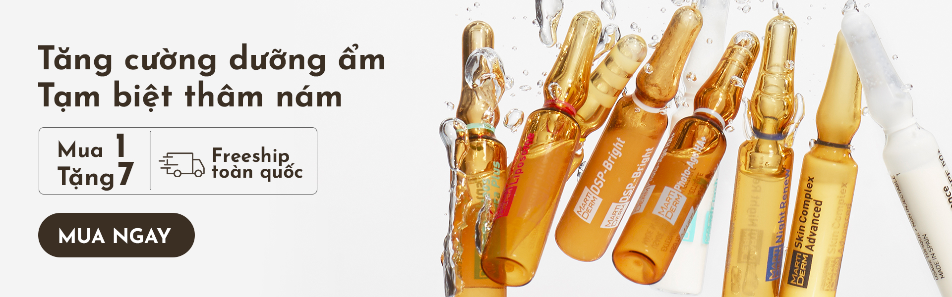 Top 03 Ampoules MartiDerm chứa Vitamin C tinh khiết MUA 01 TẶNG 01 FULLSIZE