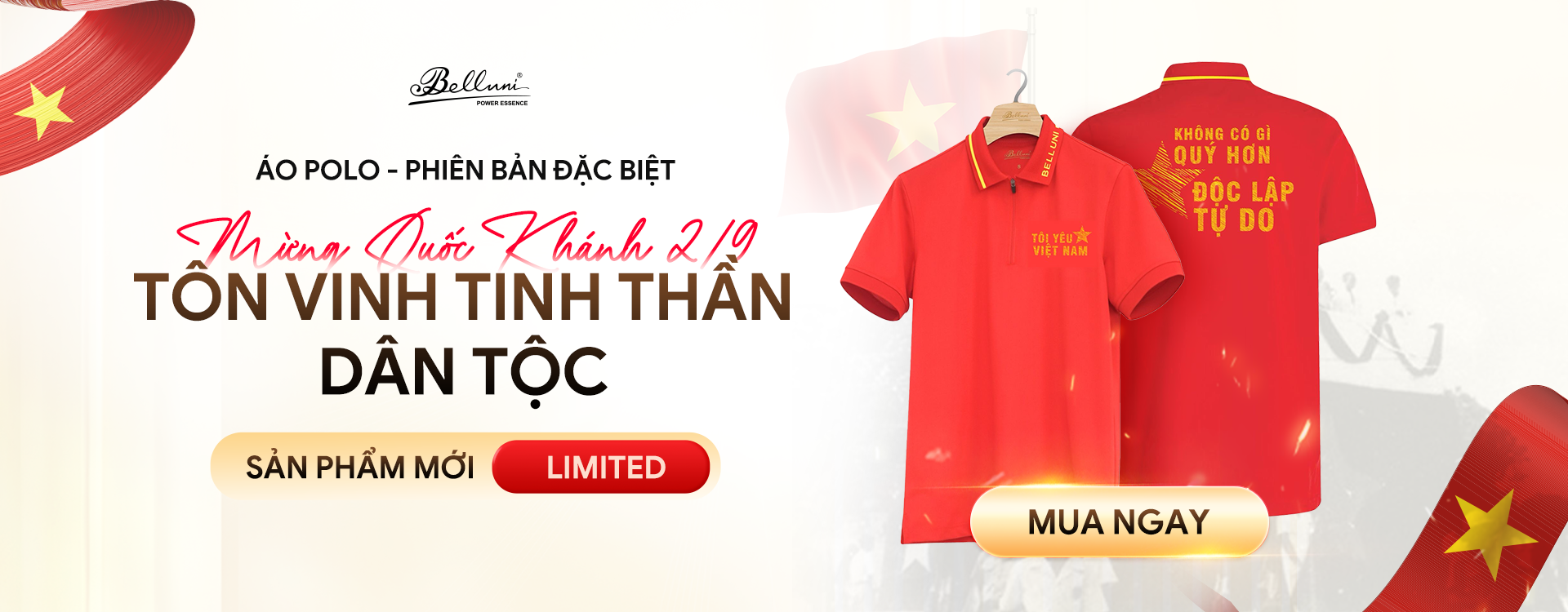Áo thun polo 103 mừng Quốc Khánh