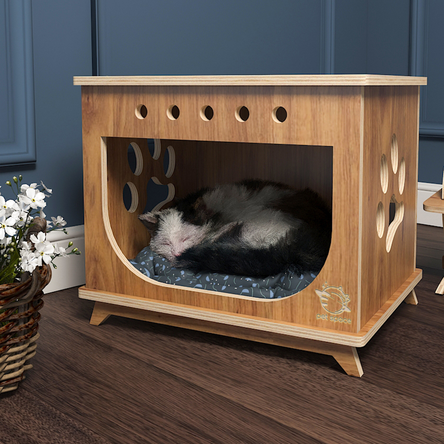 Nhà gỗ cho chó mèo