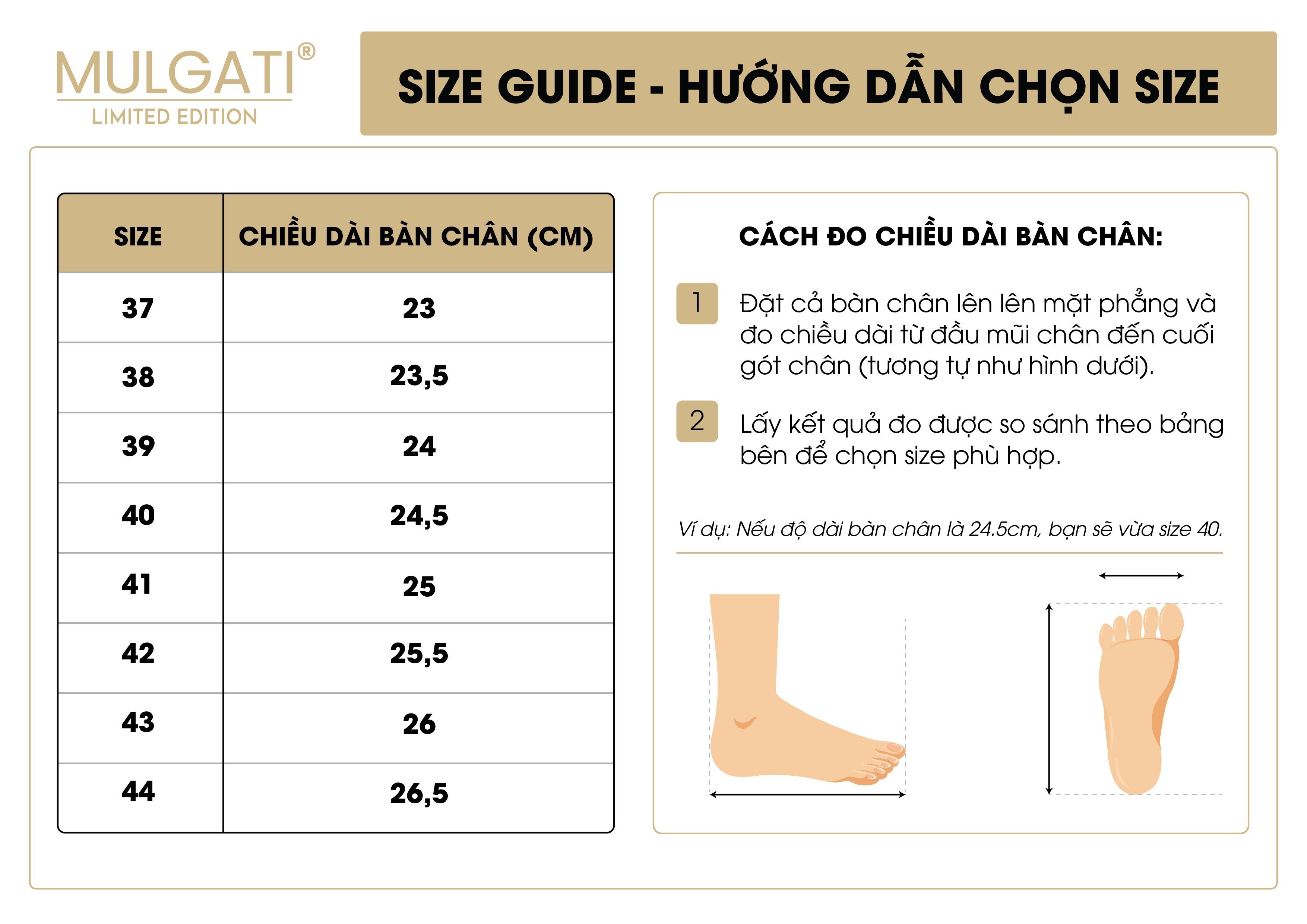 chọn size