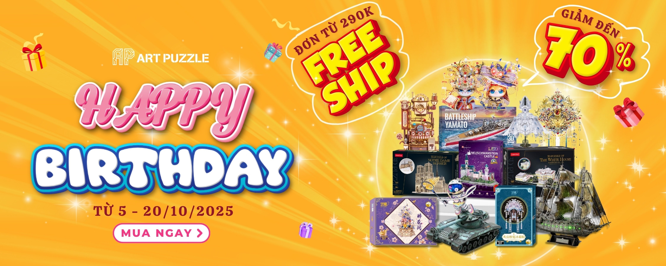 Sinh Nhật 10 Năm Art Puzzle – Giảm Sốc Đến 70%!