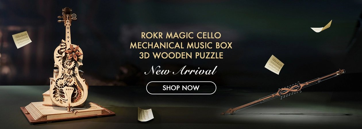 Mô Hình Gỗ 3D Lắp Ráp ROBOTIME ROKR Đàn Cello Ma Thuật (Magic Cello) AMK63 – WP257