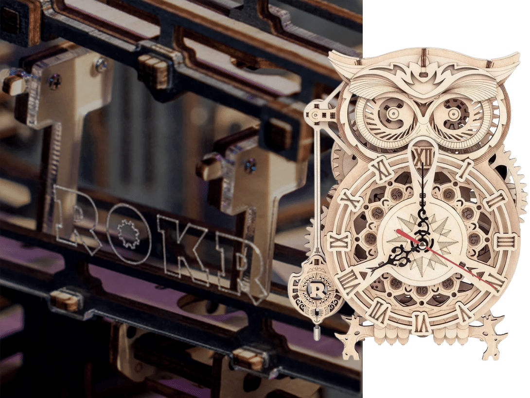 3D Wooden Owl Model