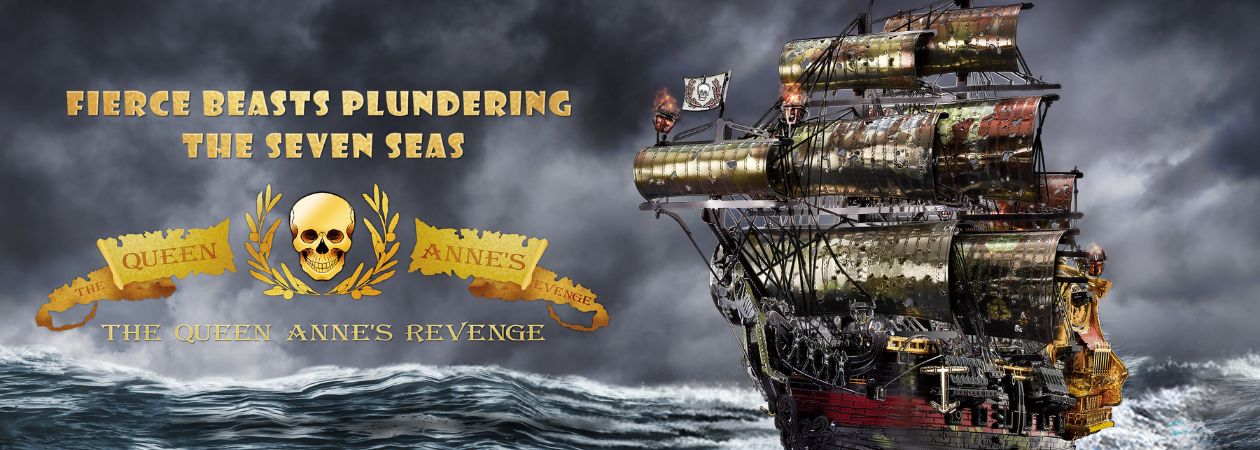 Mô Hình Kim Loại 3D Lắp Ráp Piececool The Queen Anne's Revenge (Nhiều Màu) HP239-KG - MP1128