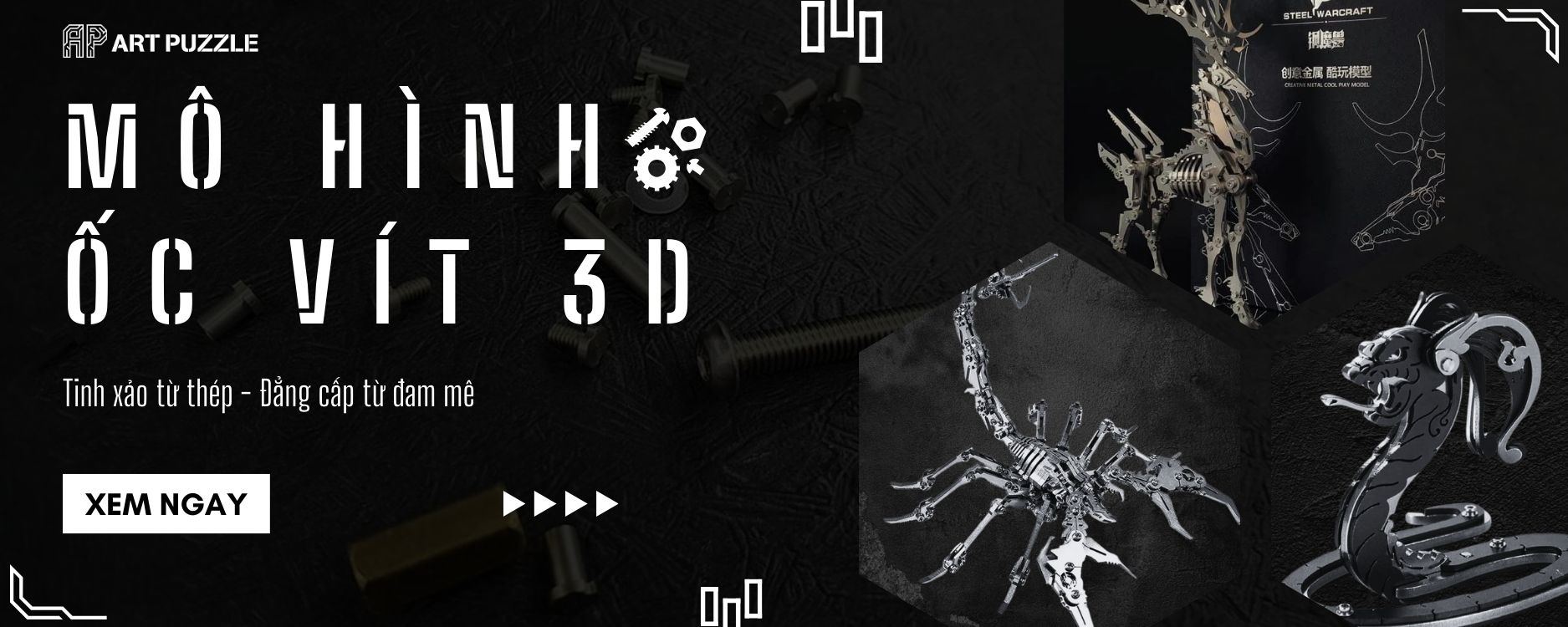 Mô Hình Ốc Vít 3D Lắp Ráp