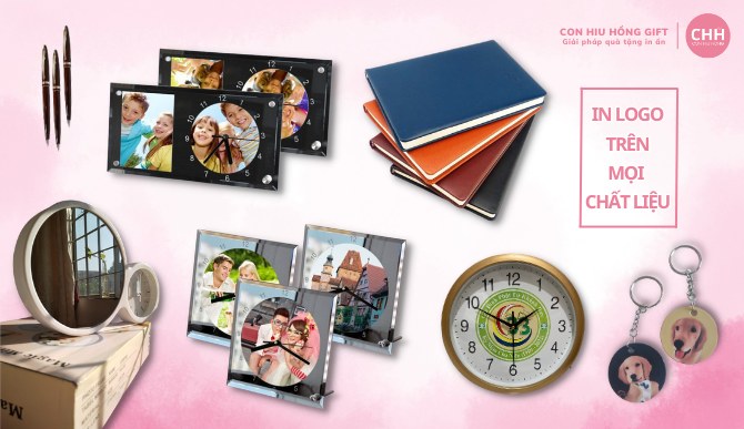 In trên bề mặt da, thủy tinh, kim loại và gỗ