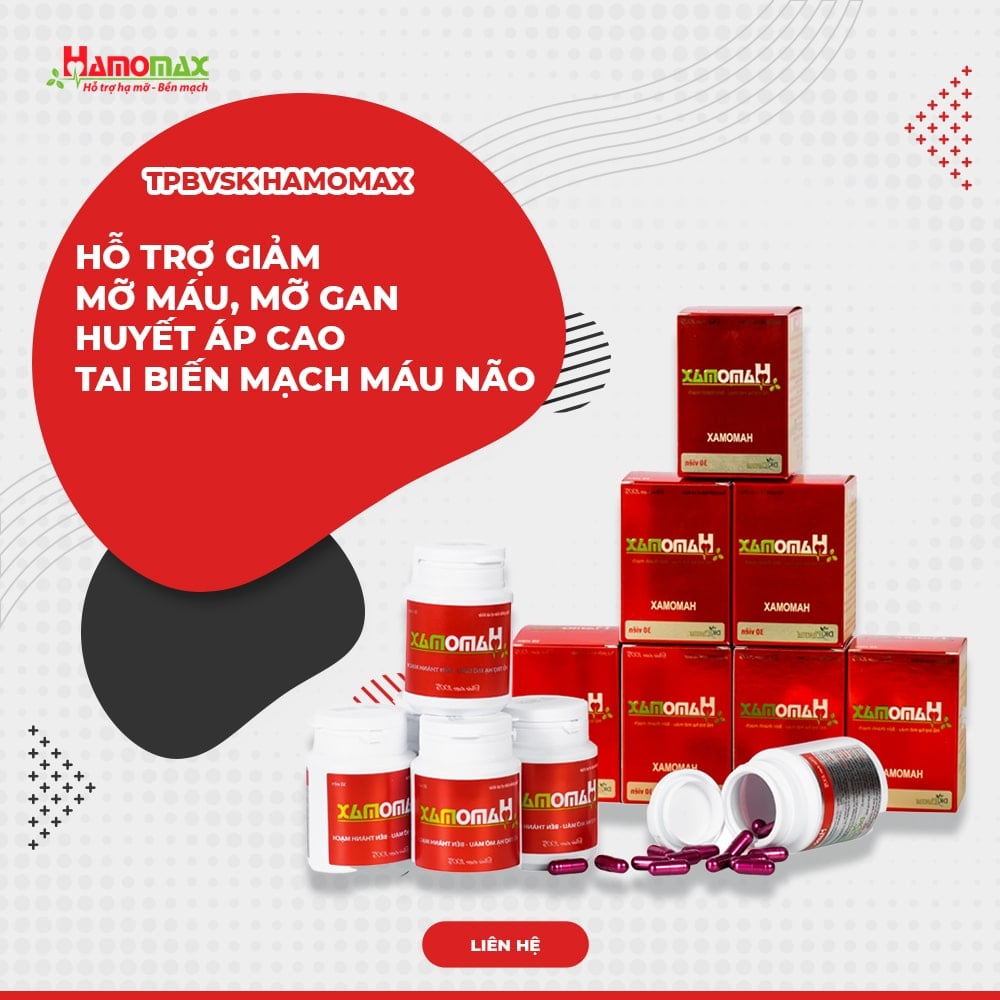 Sản phẩm Hamomax giúp hạ mỡ máu, mỡ gan, huyết áp cao 