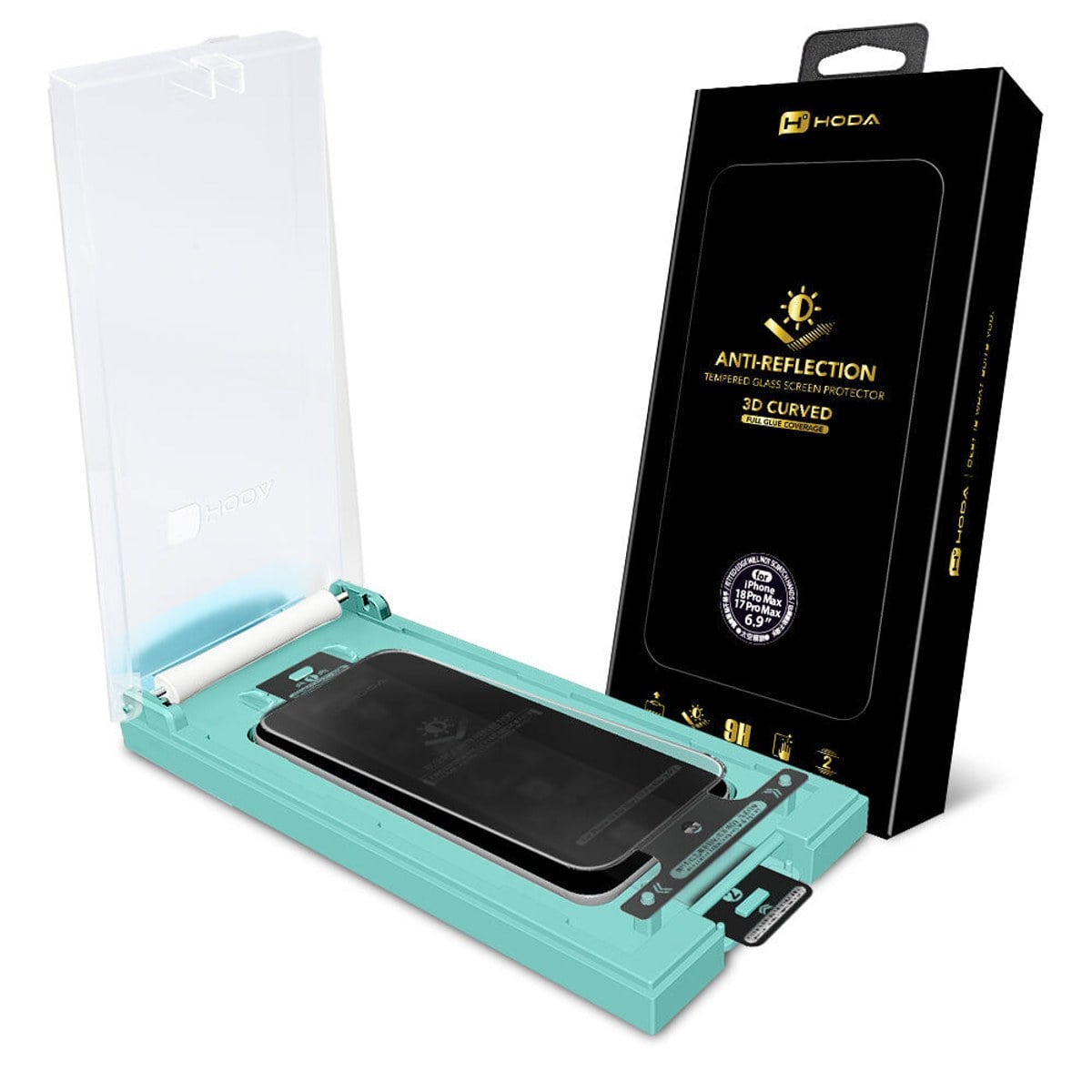 Cường lực Hoda 3D chống chói AR cho iPhone kèm khung trợ dán