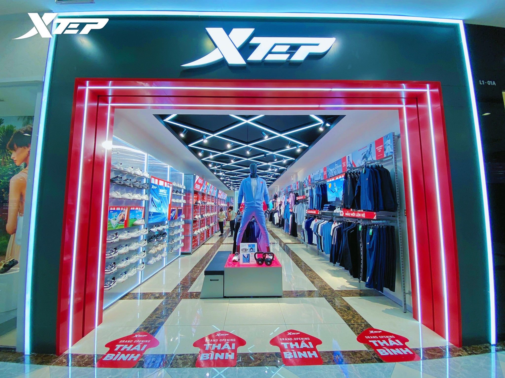 XTEP Vincom Thái Bình - L1 - 07B, L1 floor, Vincom Plaza Ly Bon Thai Binh Shopping Center, 460 Ly Bon Street, De Tham Ward, Thai Binh City, Thai Binh Province
