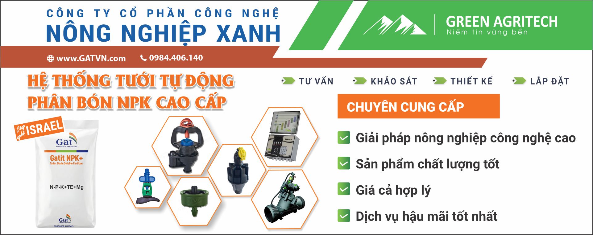 Giải pháp tưới công nghệ cao