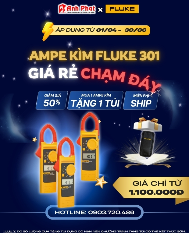 Pop up khuyến mãi ampe kìm FLUKE 301