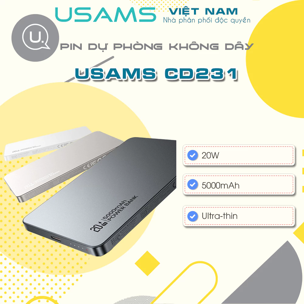 Pin sạc dự phòng USAMS CD231