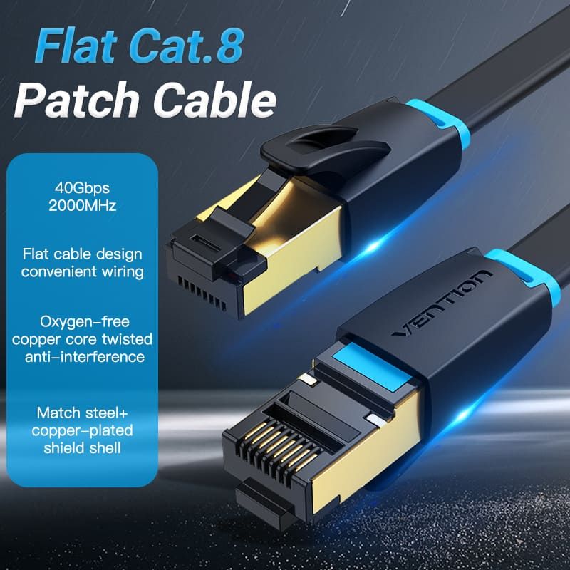 Dây Cáp Mạng Cat.8 VENTION IKC (40Gbps, Flat Cable)