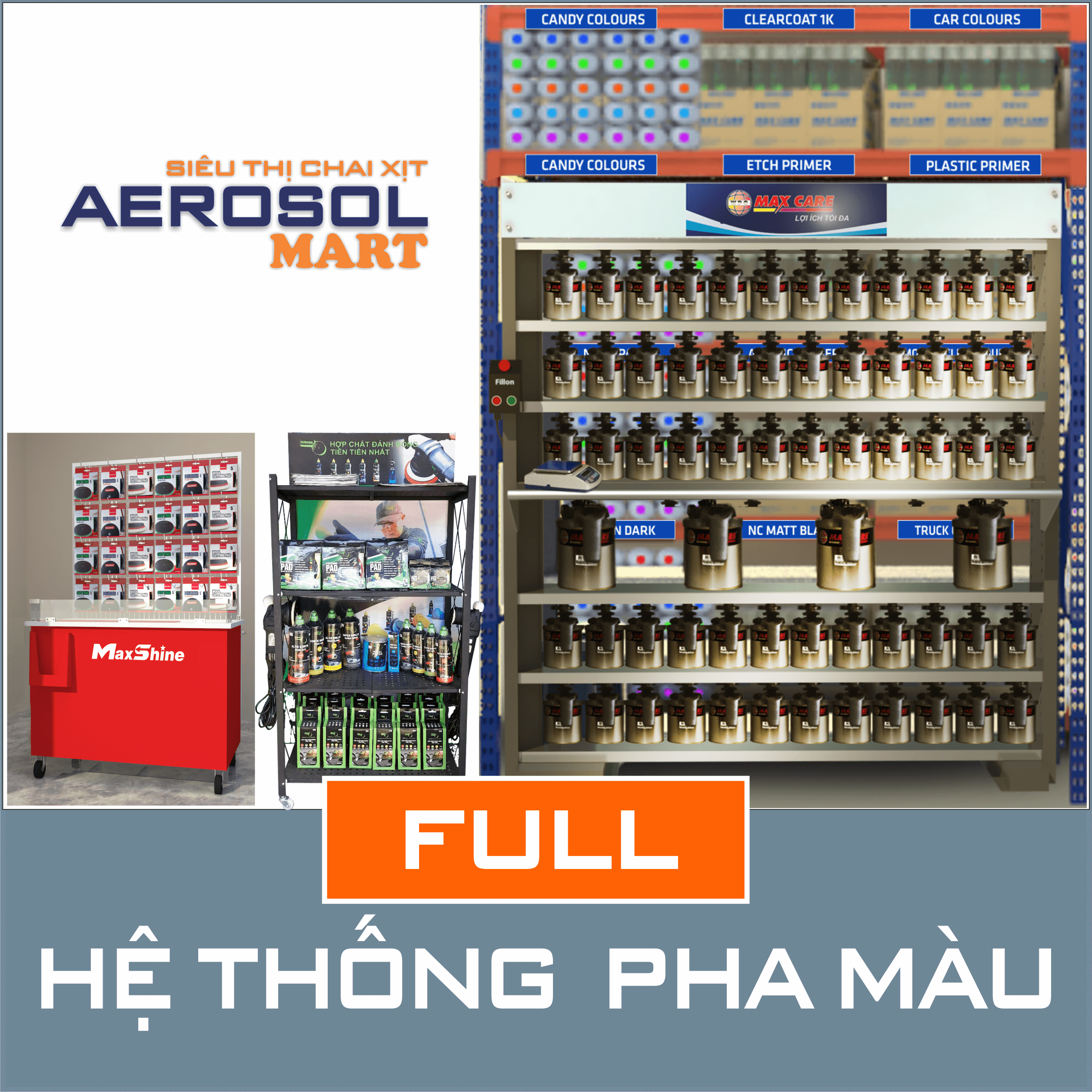 Full hệ thống pha màu