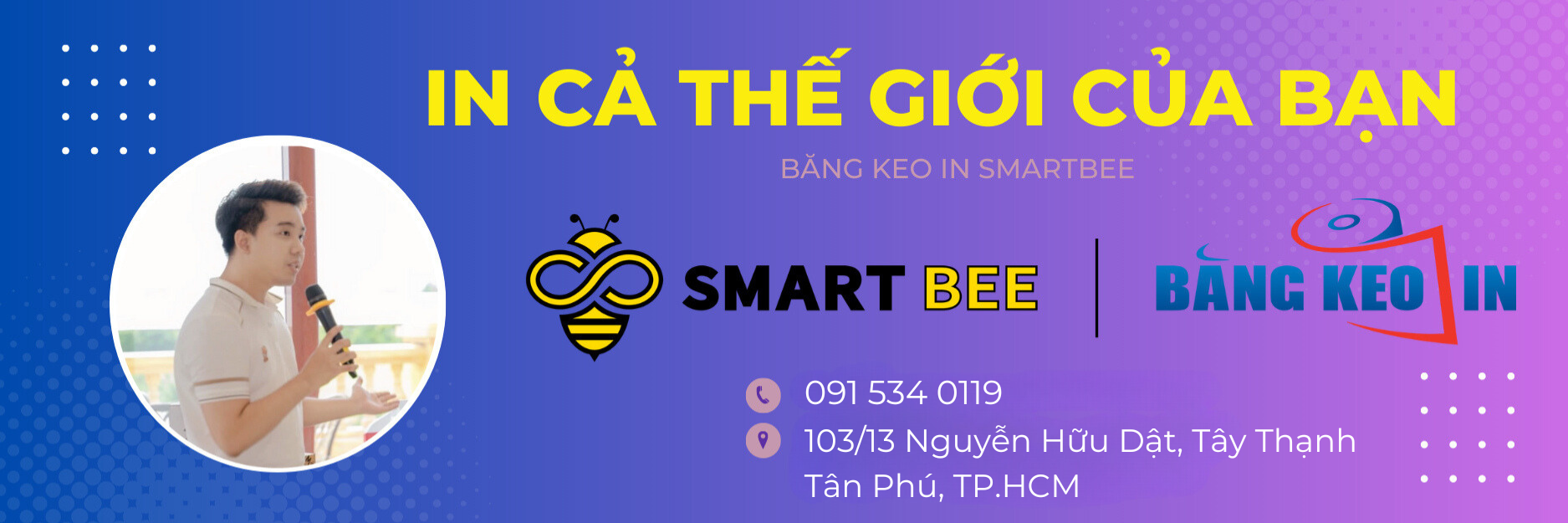Băng keo in logo Smart Bee