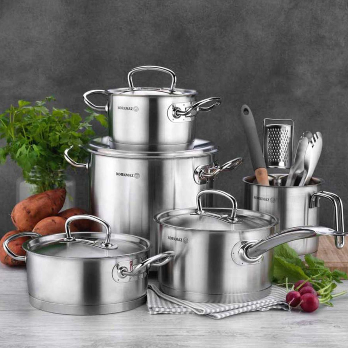 Korkmaz Proline Nồi Chảo Inox 18/10