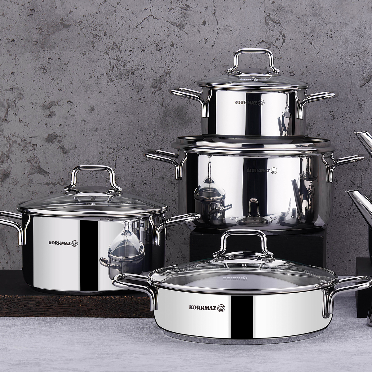 Korkmaz Perla Nồi Chảo Inox 18/10