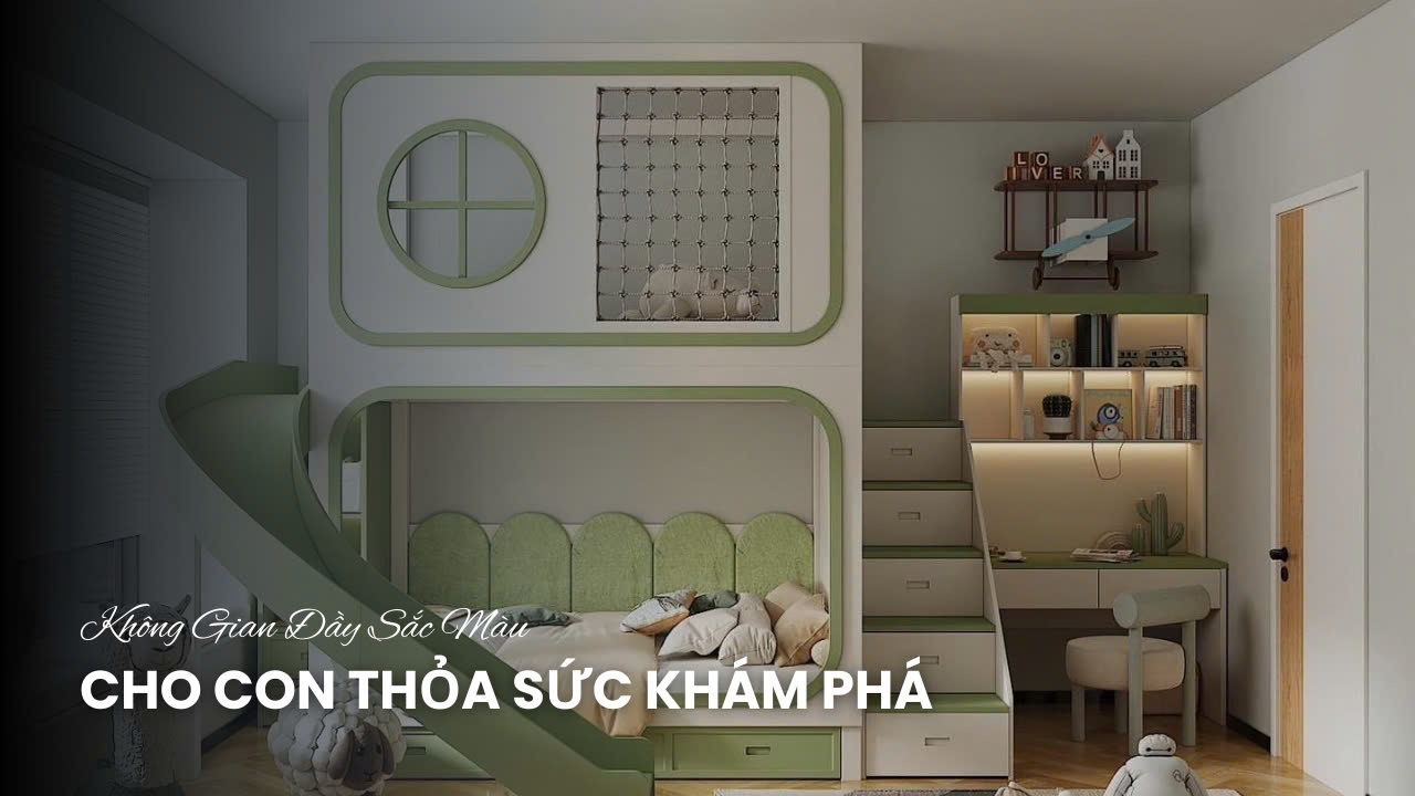 Banner thể hiện không gian đầy màu sắc trong nội thất