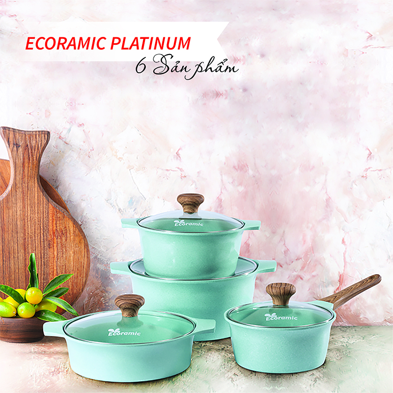 Bộ Nồi Vân Đá Đáy Từ Ecoramic