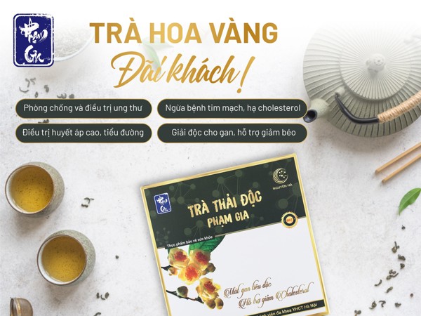 Trà hoa vàng đãi khách! 