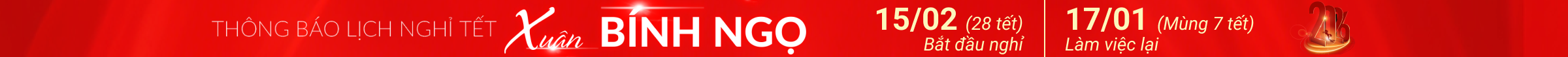 THÔNG BÁO LỊCH NGHỈ TẾT BÍNH NGỌ