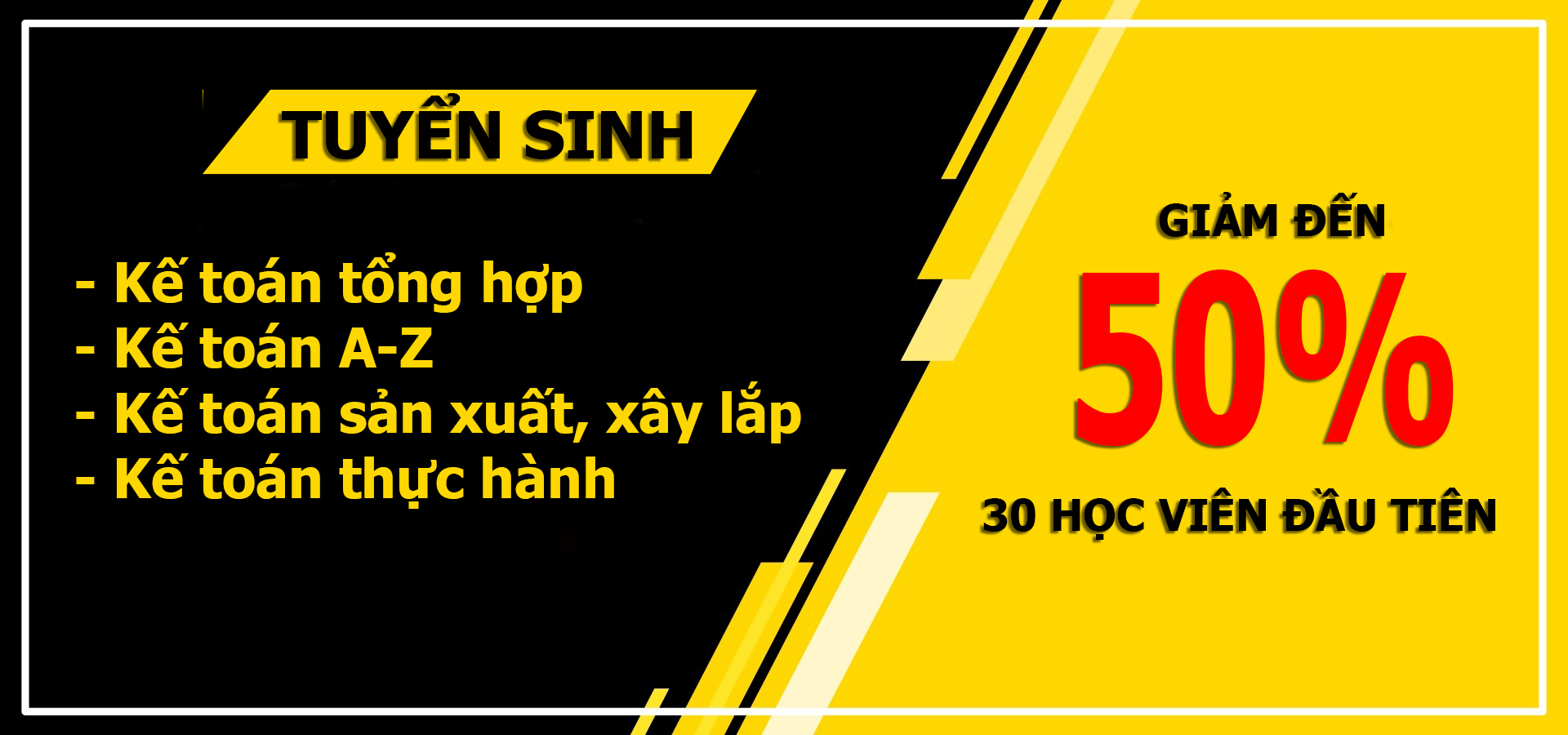 tuyển sinh khóa kế toán