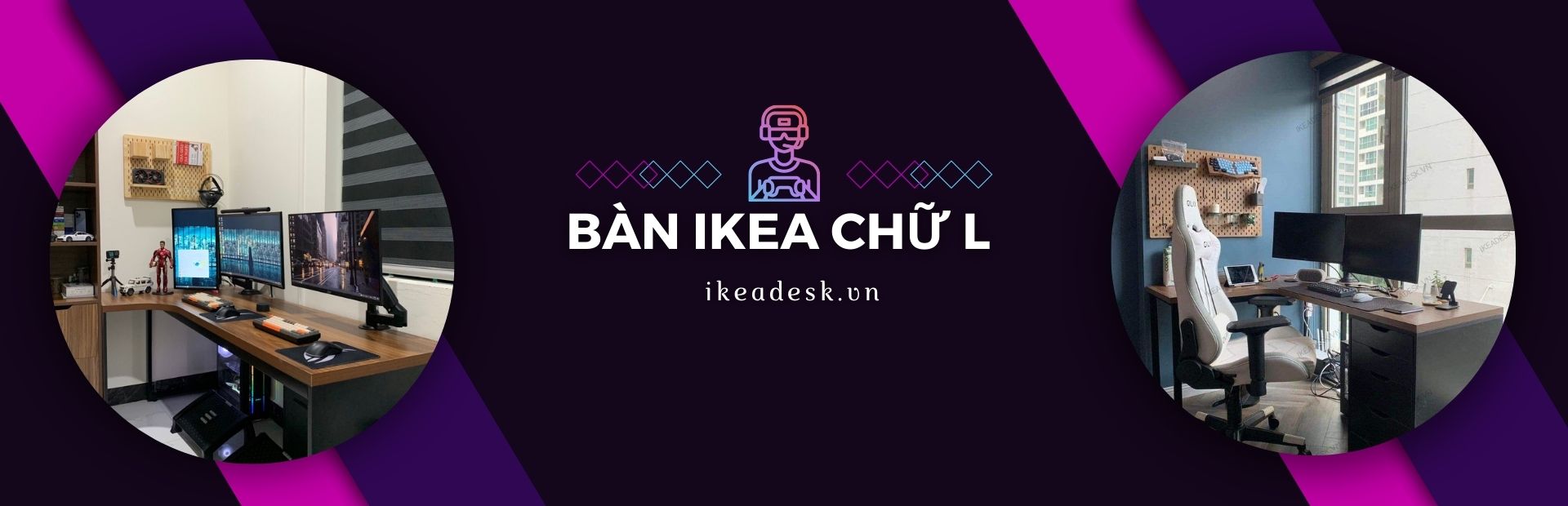 Bàn IKEA Chữ L - Banner