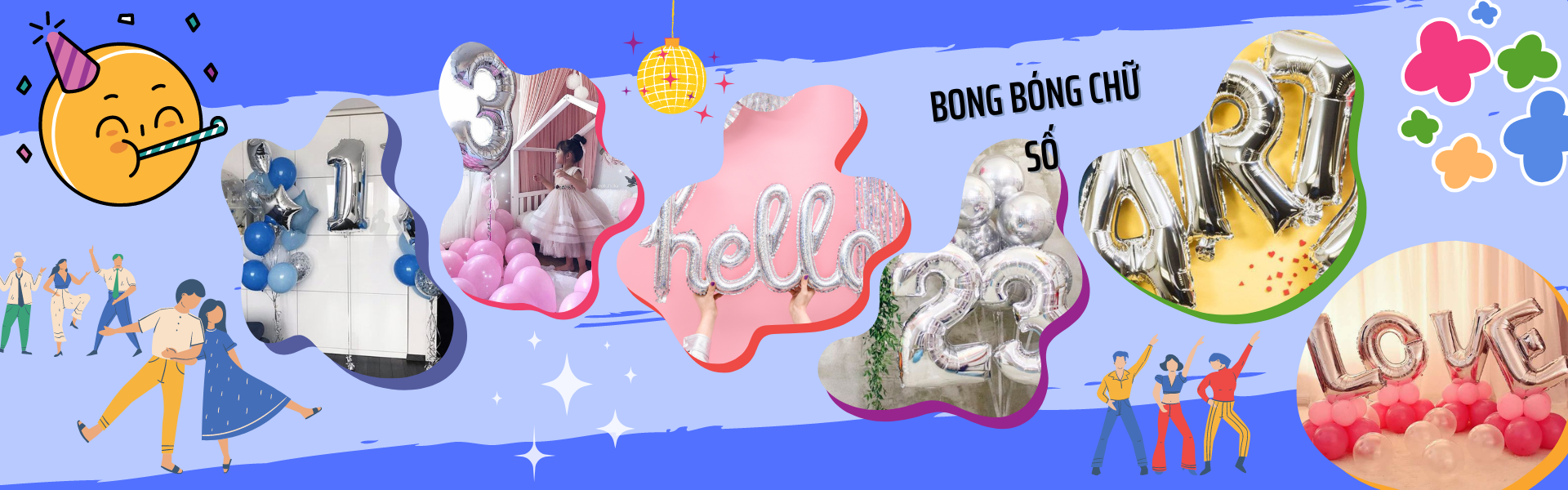 Bong bóng bay tiệc xinh