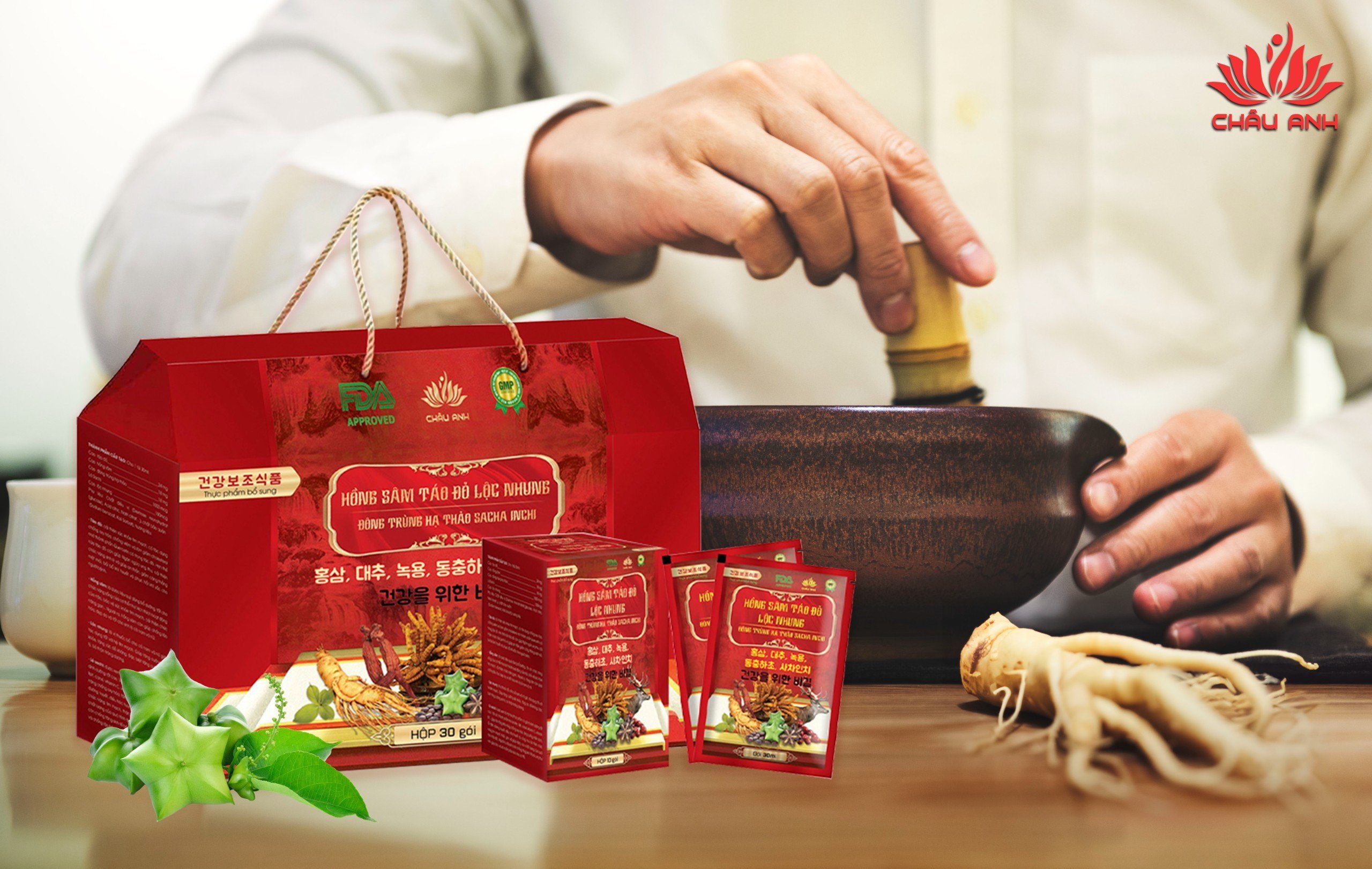 Xách Hồng sâm sachi