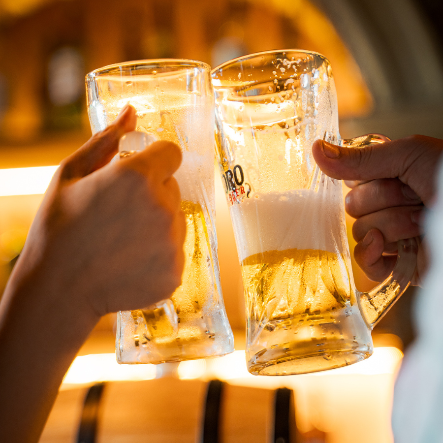 beer cheering