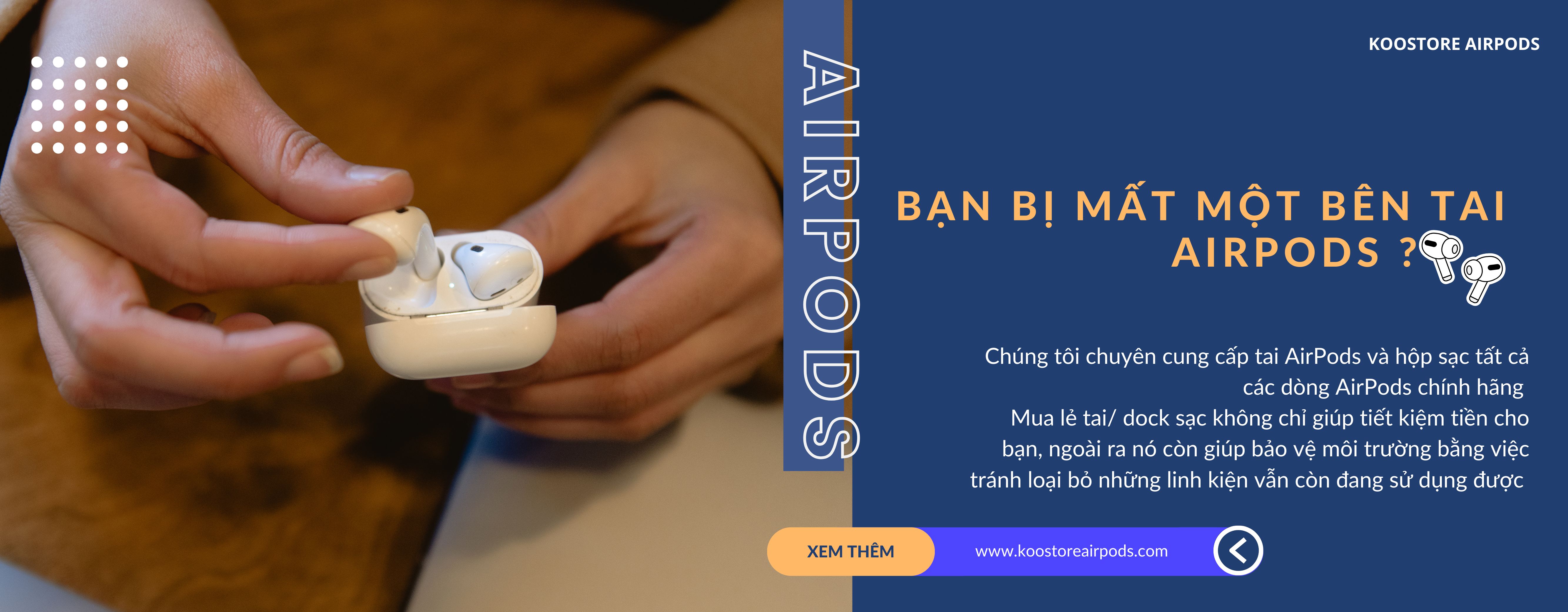 Mua tai lẻ - dock sạc AirPods chính hãng