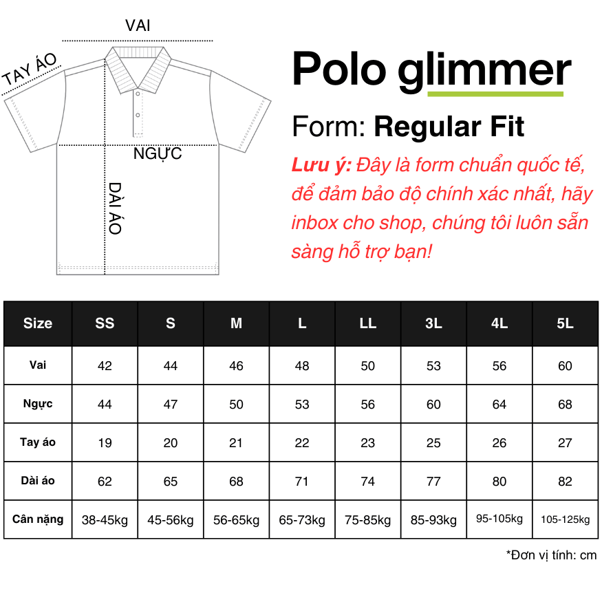 Áo Polo trơn Glimmer-302