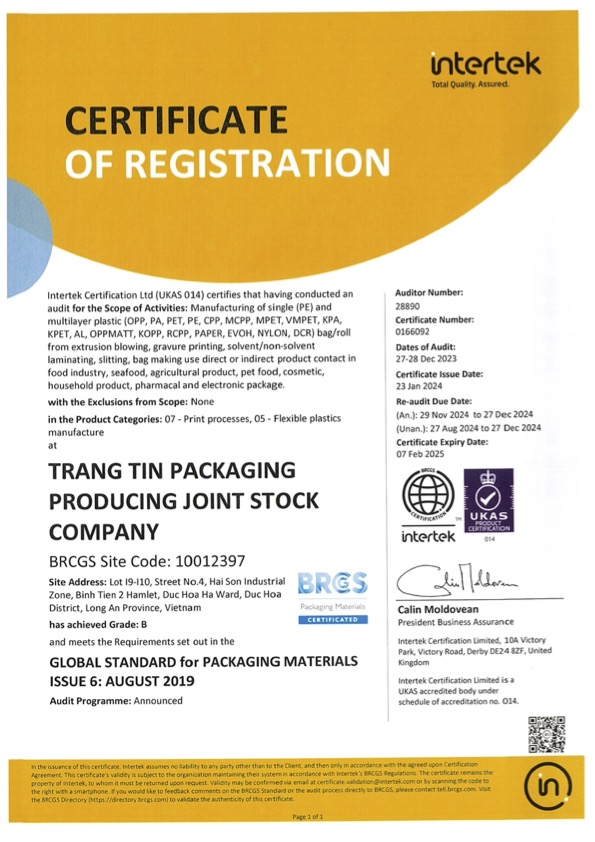 BRCGS Cite code: 10012397