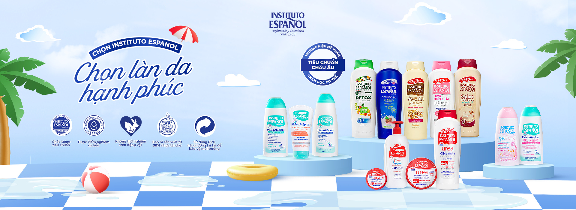 Chọn Instituto Espanol, chọn làn da hạnh phúc