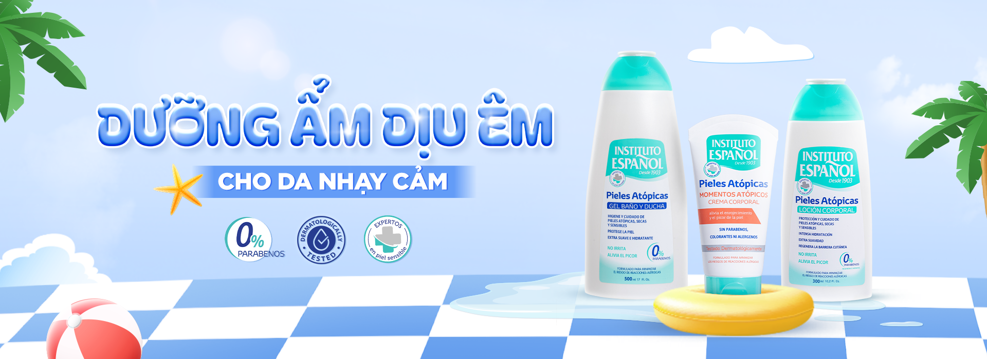 Dưỡng ẩm dịu êm cho da nhạy cảm