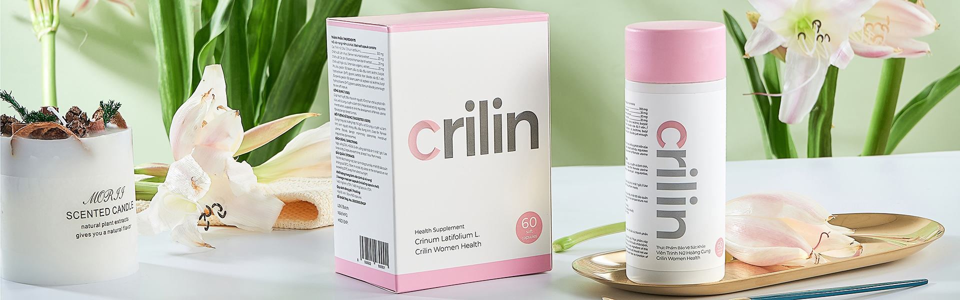 Viên uống trinh nữ hoàng cung Crilin hỗ trợ điều trị u nang, u xơ.