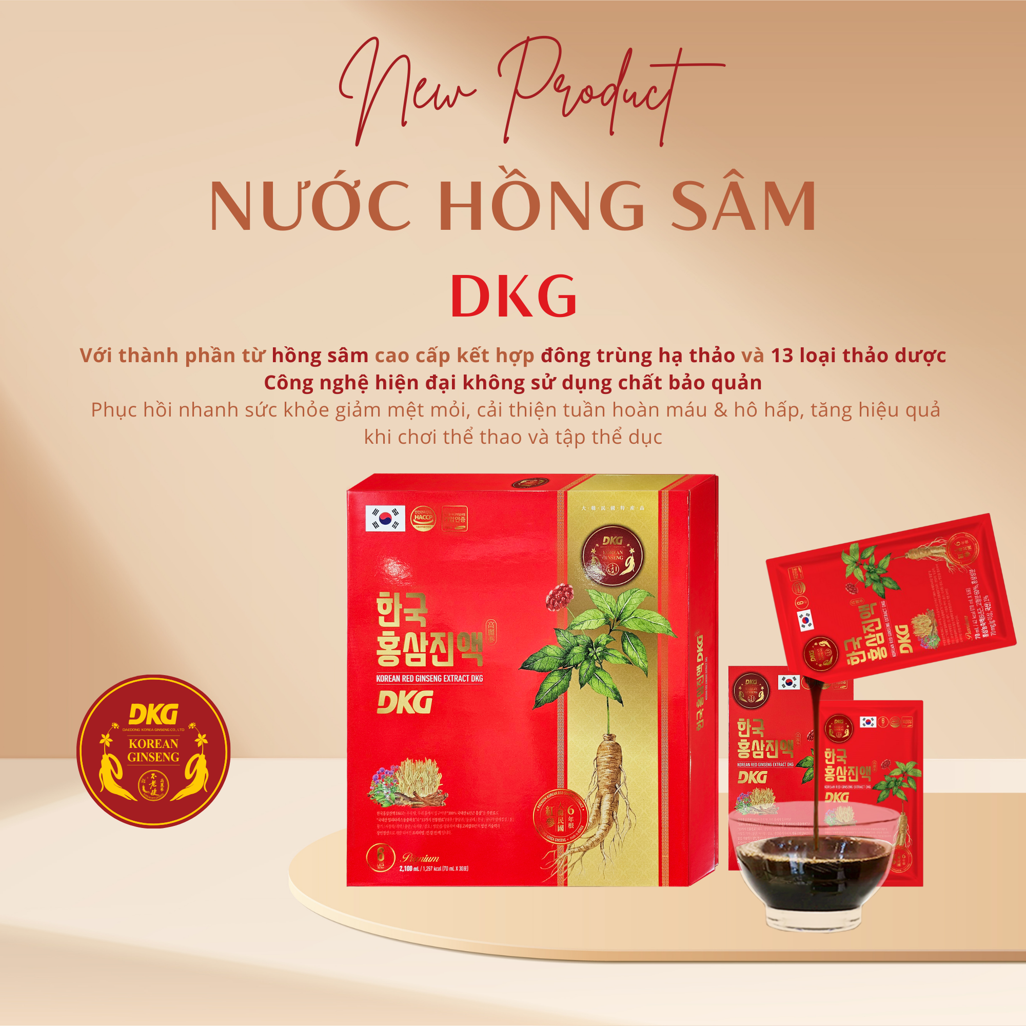 New Product - Nước hồng sâm DKG