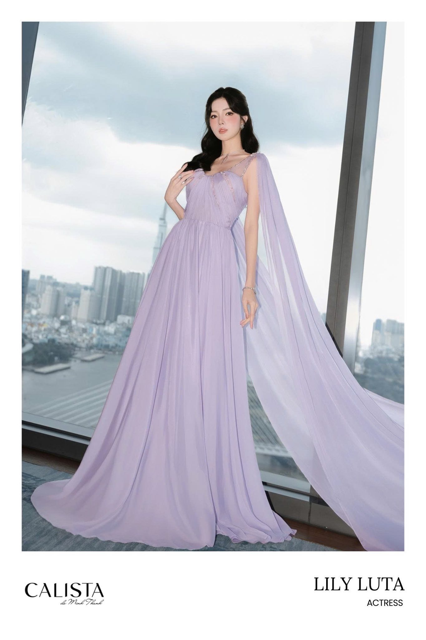 Actress Lilly Luta in our Violette Dress