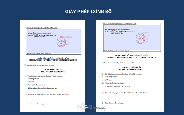 GIẤY PHÉP CÔNG BỐ