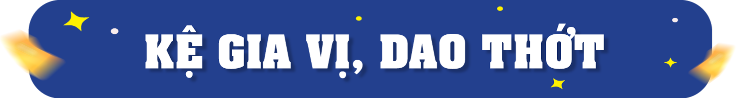 Kệ gia vị, dao thớt