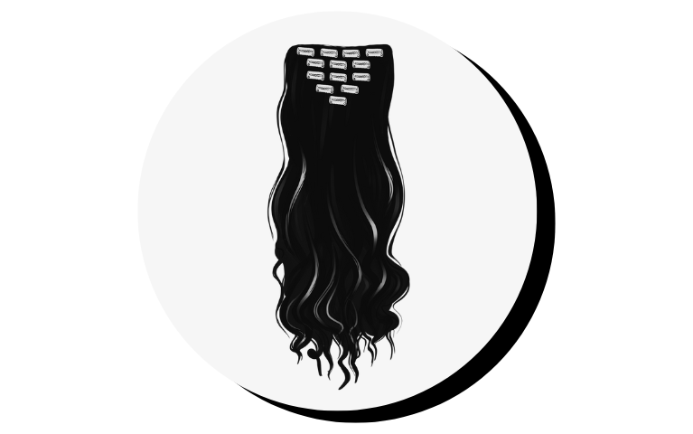 Tóc kẹp phím thật