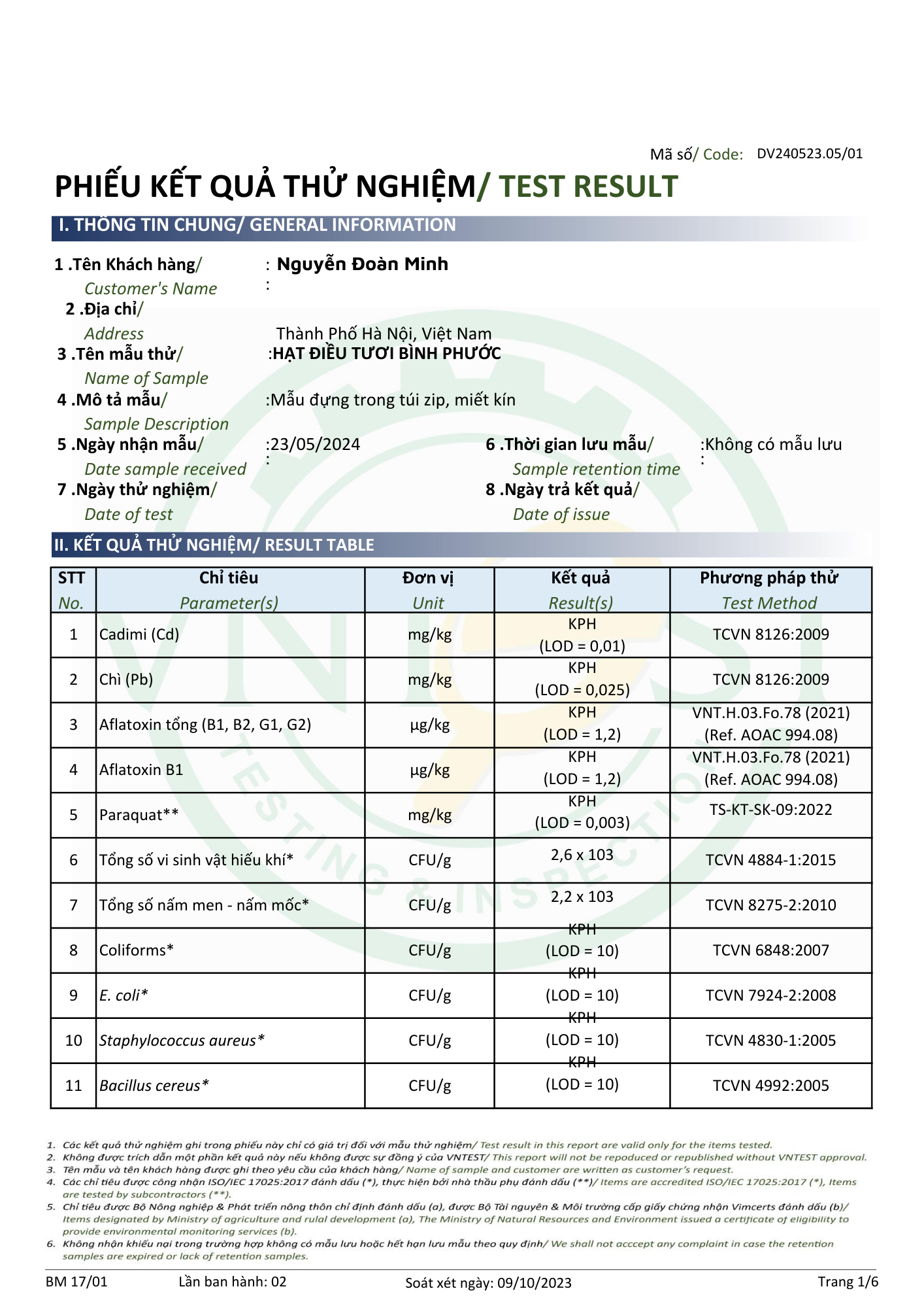 Xét nghiệm hạt