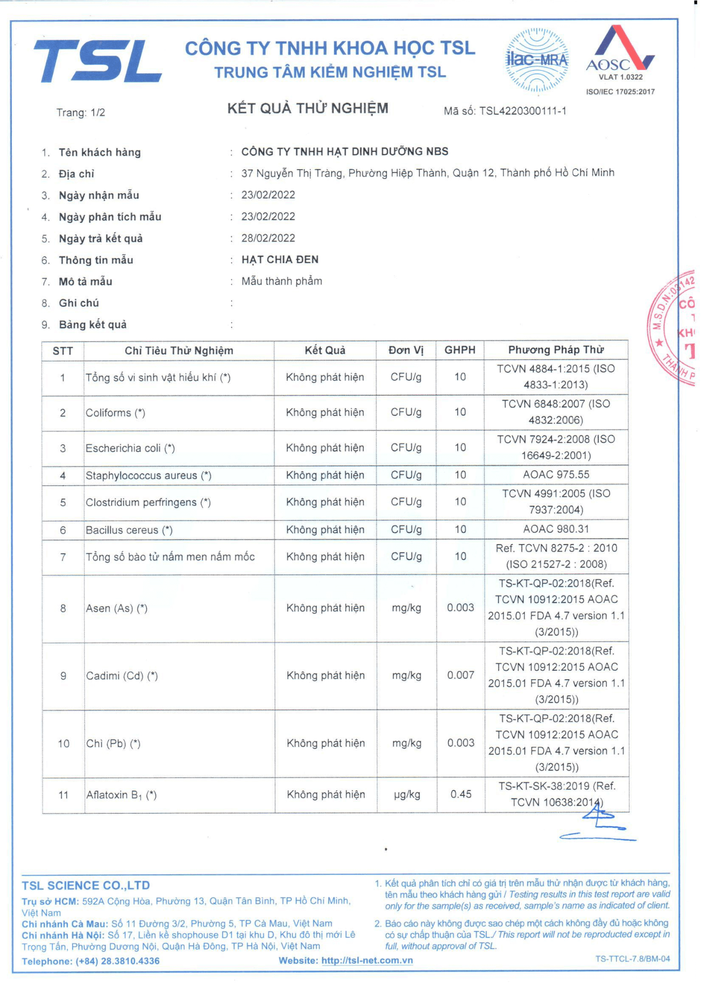 Xét nghiệm hạt