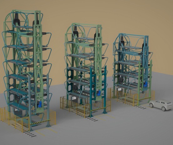 Hệ thống đỗ xe <br>Quay vòng đứng <br>Rotary parking system